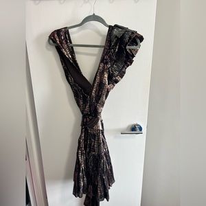 ULLA JOHNSON Marilla ruffled printed silk-blend lamé mini dress